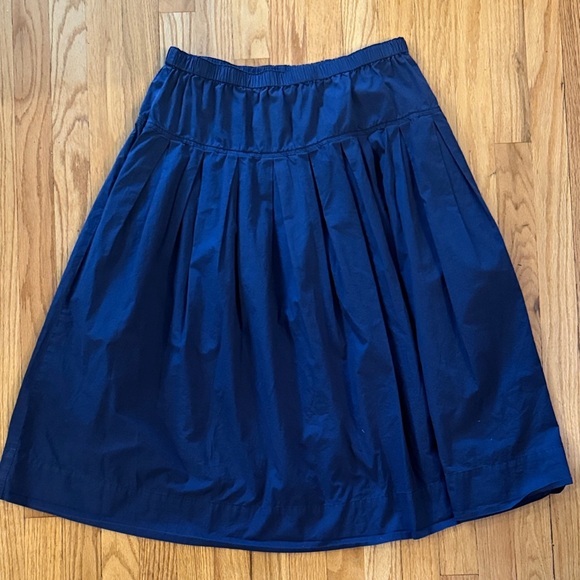 Alex Mill sz L Deep Blue A-Line Skirt 100% cotton great condition - Picture 1 of 5